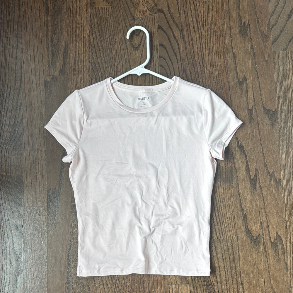 Hollister White Fitted Short Sleeve T-Shirt